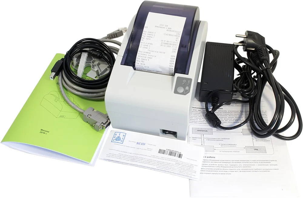 ККТ АТОЛ 55Ф. Черный. с ФН 1.2 36 мес. USB. RS-232. Ethernet. 5.0 — фото 2